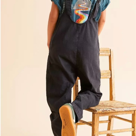 Free People High Roller Overall Denim Jumpsuit - Picture 3 of 5